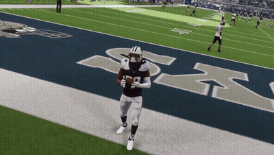 Football Player Number 12 Running On Field GIF