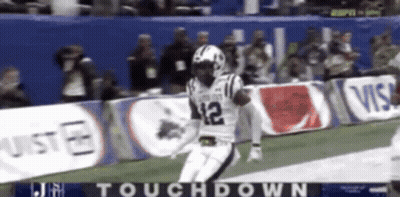Football Player Number 12 Running GIF