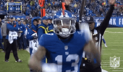 Football Player Number 13 Celebrating GIF