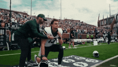 Football Player Number 13 Kneeling GIF