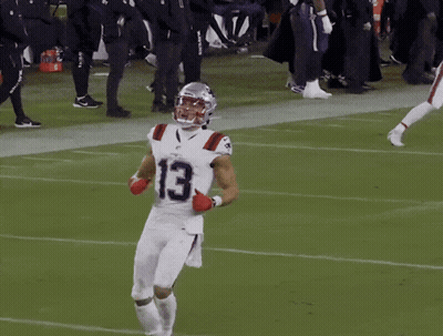 Football Player Number 13 Running On Field GIF