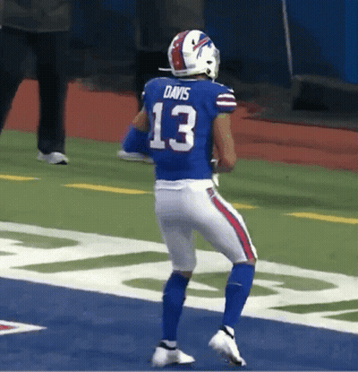 Football Player Number 13 Running On Field GIF