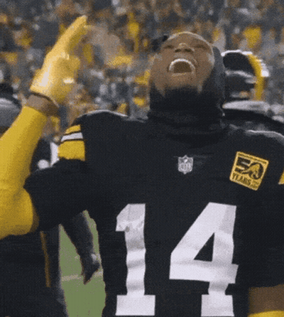 Football Player Number 14 Celebrating GIF