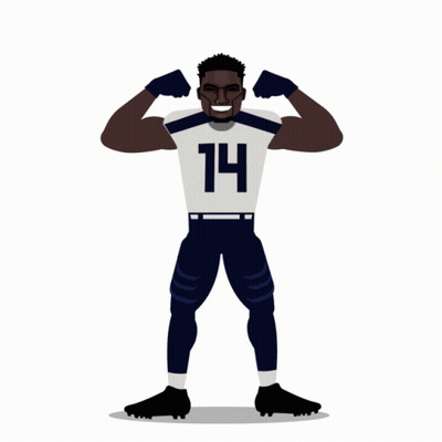 Football Player Number 14 GIF
