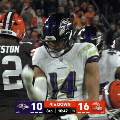 Football Player Number 14 In Front Of Scoreboard GIF
