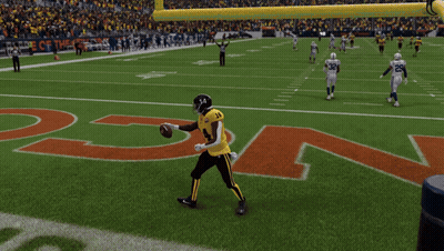 Football Player Number 14 Kicking Ball GIF