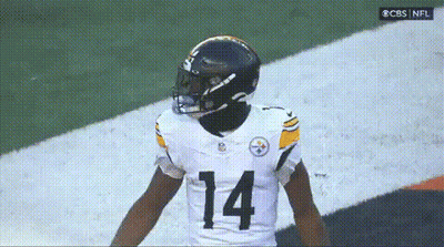 Football Player Number 14 On Field GIF