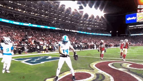 Football Player Number 14 On Field GIF