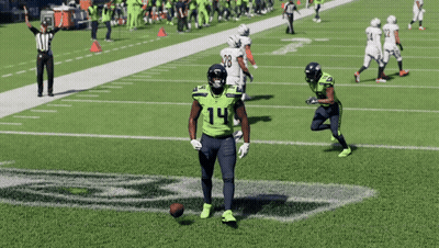 Football Player Number 14 On Field GIF