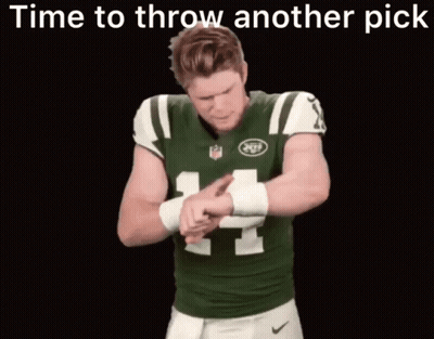 Football Player Number 14 Pointing Up GIF