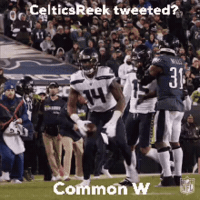 Football Player Number 14 Running GIF