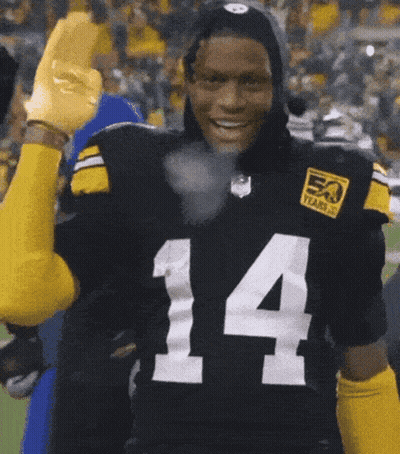 Football Player Number 14 Smiling GIF