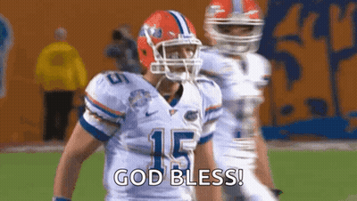 Football Player Number 15 God Bless GIF