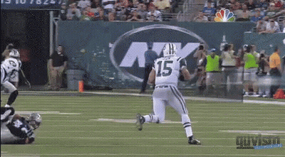 Football Player Number 15 Running GIF