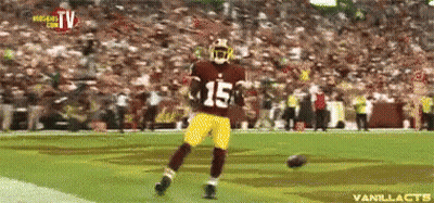 Football Player Number 15 Running On Field GIF