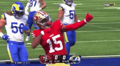 Football Player Number 15 Running On Field GIF