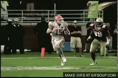 Football Player Number 15 Running With Ball GIF