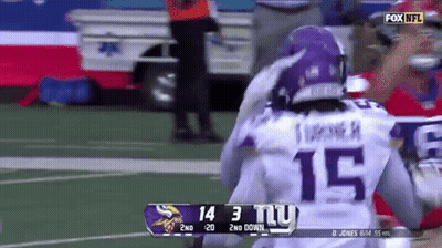Football Player Number 15 Saluting GIF