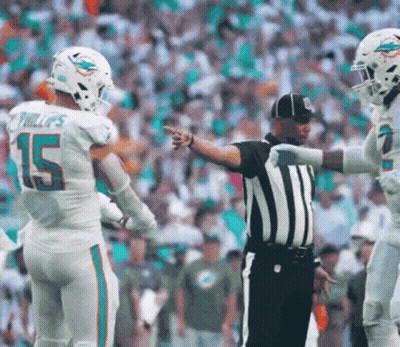 Football Player Number 15 Talking To Referee GIF