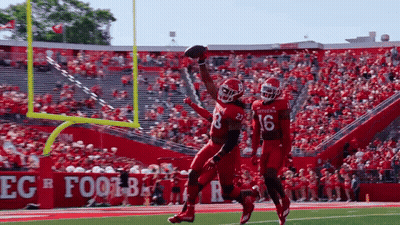 Football Player Number 16 Jumping In Air GIF