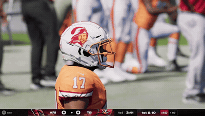 Football Player Number 17 On Field GIF