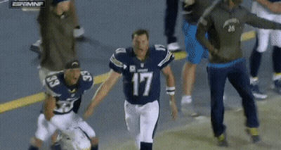 Football Player Number 17 Running GIF