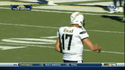 Football Player Number 17 Running On Field GIF