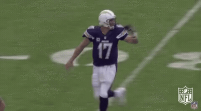 Football Player Number 17 Running On Field GIF