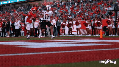 Football Player Number 17 Running On Field GIF