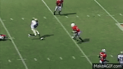Football Player Number 17 Running With Ball GIF