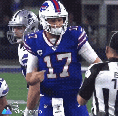 Football Player Number 17 Talking To Referee GIF