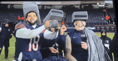 Football Player Number 18 Holding Microphone GIF