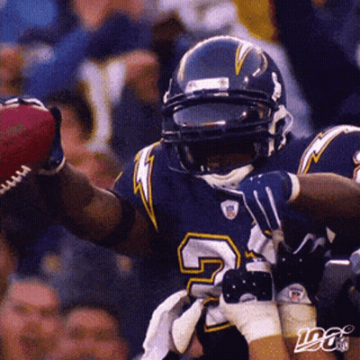 Football Player Number 2 Holding Football GIF