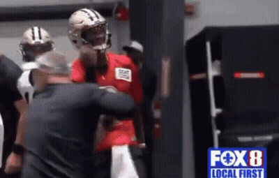 Football Player Number 2 In Front Of Fox NFL Screen GIF