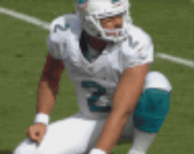 Football Player Number 2 Squatting GIF