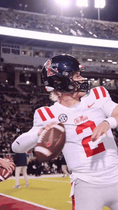 Football Player Number 2 Throwing Ball GIF