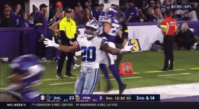 Football Player Number 20 Running On Field GIF