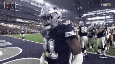 Football Player Number 21 On Field GIF
