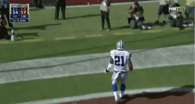 Football Player Number 21 Running GIF