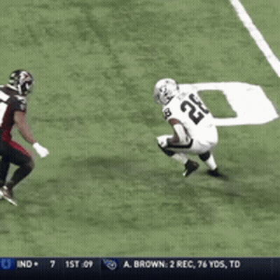 Football Player Number 21 Running GIF