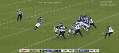 Football Player Number 21 Running GIF
