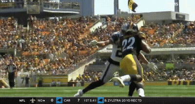 Football Player Number 22 Being Tackled GIF