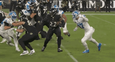 Football Player Number 22 Running With Ball GIF