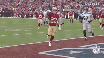 Football Player Number 23 Running With Ball GIF