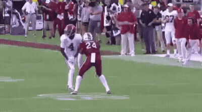 Football Player Number 24 Catching Pass GIF