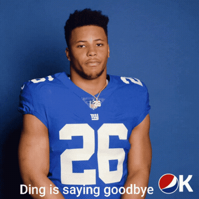 Football Player Number 26 On Blue Background GIF