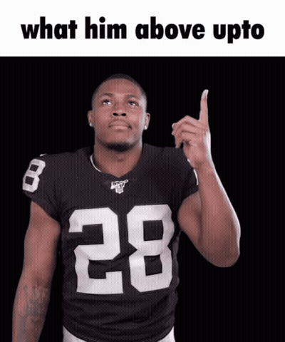 Football Player Number 28 Points Up GIF