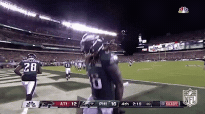 Football Player Number 28 Running On Field GIF