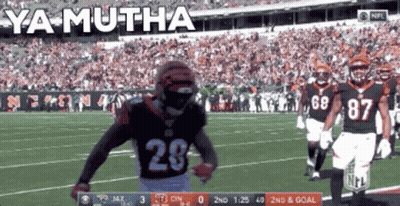 Football Player Number 28 Running On Field GIF