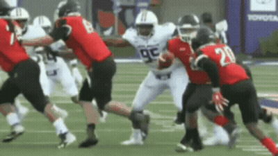Football Player Number 29 Being Tackled GIF